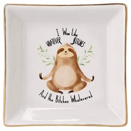 Sloth Ring Dish Holder Trinket Tray Friend Funny Gifts for Her Women