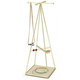 Umbra Prisma Jewelry Stand and Necklace Holder Brass