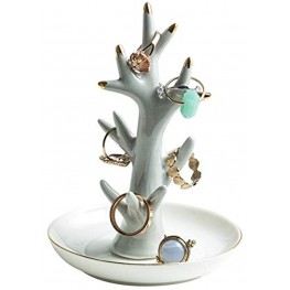 WANYA Ceramic Ring Holder Jewelry Decor Organizer Tree Dish
