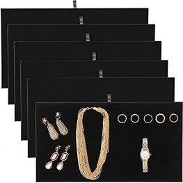 Black Velvet Jewelry Accessory Display Pads 14 ⅛ in 6 Pack