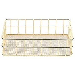 Storage Basket Multifunctional Golden Iron Desk Wire Mesh Desktop Storage Organizer for HomeM