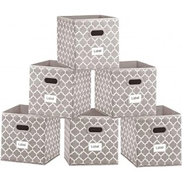 homyfort Cube Storage Bins 12 x 12 Foldable Fabric Toy Box Organizer Chest Baskets Containers with Handles for Closet,Shelf,Bedroom Set of 6