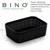 BINO Woven Plastic Storage Basket Black 5PK- XS